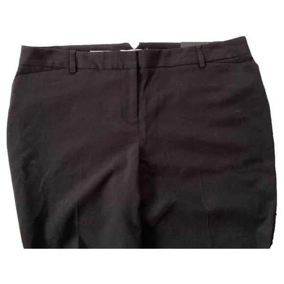 VanHeusen Studio Modern Fit Slacks Pants Women 10 Reg Black Boot Leg Stretch NEW - Picture 6 of 13